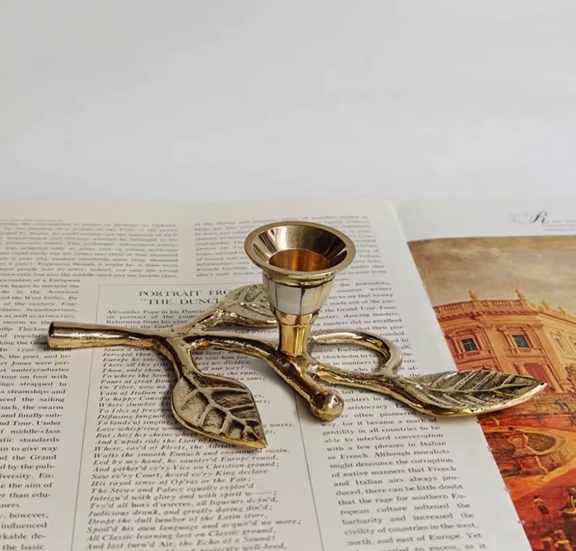 Branches Handheld-Brass vintage candle holder